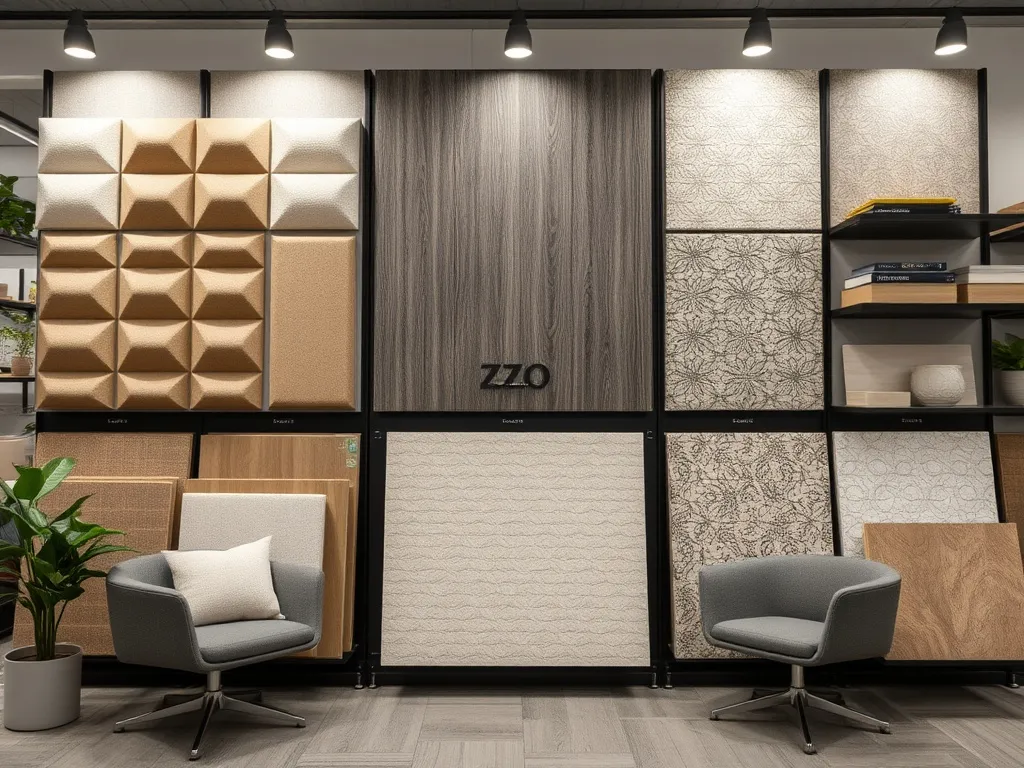 Large scale meeting room with custom background panels